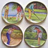 Dollhouse Miniature 4 Golf Platters