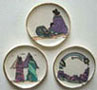 Dollhouse Miniature 3 Lavender S W Platters