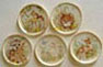 Dollhouse Miniature 5 Soft Woods Animals Plates