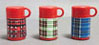 Dollhouse Miniature Thermos Set-Red, Green, Blue