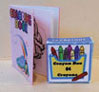 Dollhouse Miniature Rainbow Coloring Book w/Crayons