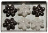 Dollhouse Miniature Snowflake Cookies on a sheet