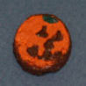 Dollhouse Miniature Cake, Jack O Lantern, 1/2 Inch Scale