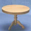 Dollhouse Miniature Round Pedestal Table, Oak