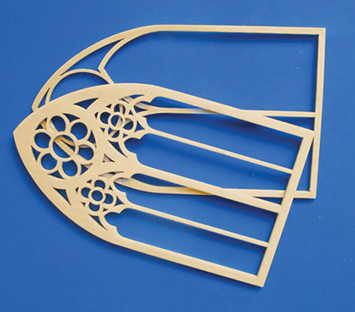 Dollhouse Miniature Gothic Window