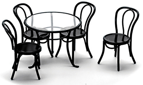 Dollhouse Patio Table With 4 Chairs Black Azs8507 Just Miniature Scale - Miniature Patio Table Dollhouse Patio Table With 4 Chairs Black Azs8507 Just Miniature Scale - Miniature Patio Table