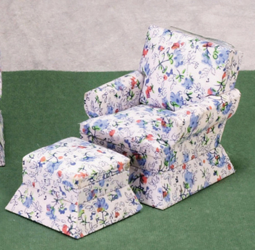 dollhouse chair and ottoman