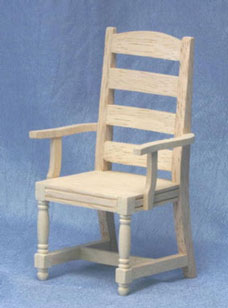 Dollhouse Miniature Unfinished Rocking Chair with Spindle Back ~ CLA08651