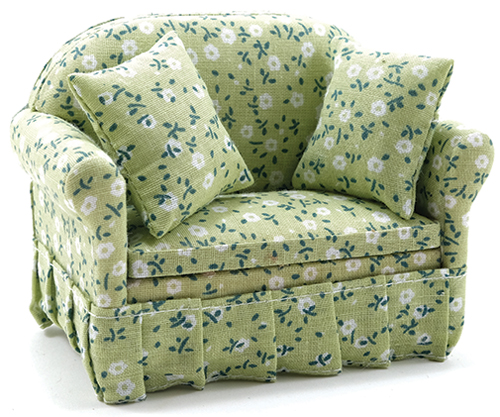 3Pcs/set Mini Dollhouse Furniture Flower Printing Cloth Sofa Couch&2 Cushions JB 