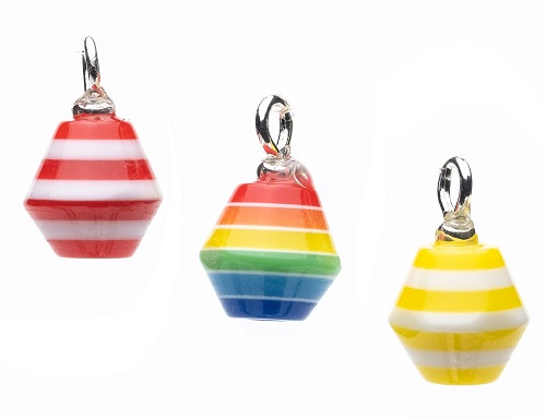 Bright Stripe Ornaments, Pkg. 3