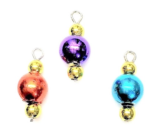 Triple Ball Ornaments, Pkg. 3