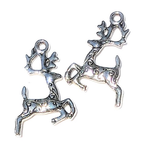 Silver Reindeer Ornament, Pkg. 2