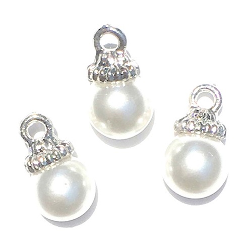 White Pearl Ornament, Pkg. 3