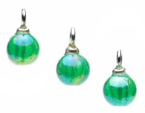 Emerald Ornaments, Pkg. 3