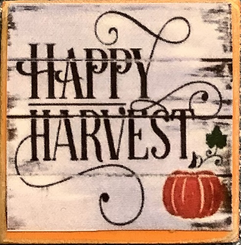 Decor Board Sign - Happy Harvest