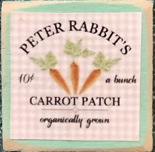Decor Board Sign - Peter Rabbit's Carrots