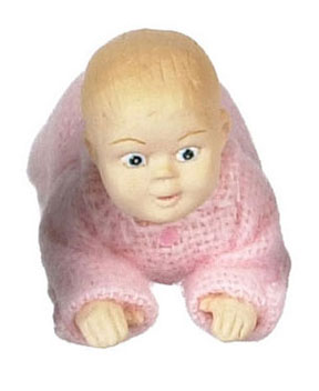 Dollhouse Crawling Baby Doll-Pink