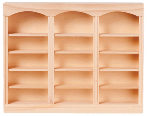 Dollhouse Miniature 1/2 Scale Five Shelf Bookcase