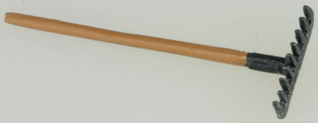 Half scale 1/24 Garden Rake dollhouse miniature tool ISLX203 