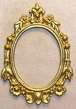 Dollhouse Miniature Gold Ornate Frame