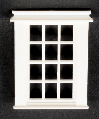 1:24 Half Scale 24 Pane Dollhouse Miniature Georgian Bow Window 