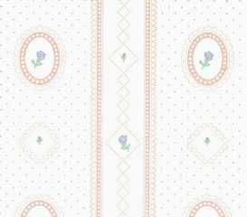 3 Sheets Cameo Stripe  Peach 143D23 Dollhouse Wallpaper 