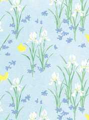 DOLLHOUSE WALLPAPER IRIS BLUE 91D2345