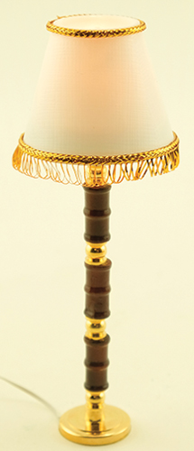 Dollhouse Miniature Brass Bridge Lamp 12V 