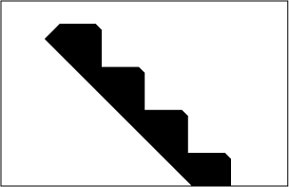 Stair Stringer 22 steps NE896 22" miniature dollhouse 1/'12 scale wood SRA22 1pc 