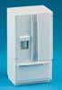 Dollhouse Miniature Modern Refrigerator Bottom Freezer, White