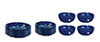 Blue Spatter Dishes, 12 pc.