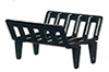 Dollhouse Miniature Metal Log Holder/Black