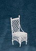 Straight Chair, White Wire