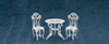 Table and Chair Set,  3 pc., White