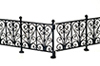 Wrought Iron Fence, Black, 6 pc.