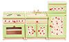 Dollhouse Miniature Strawberry Appliance Set, 3Pc