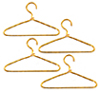 Gold Wire Hangers, 4 pc.