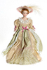 Dollhouse Miniature Victorian Lady In Beige Gown