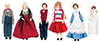 Dollhouse Miniature Country Extended Family, 6Pc