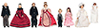 Dollhouse Miniature Victorian Extended Family, 8 pc