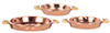 Copper Casseroles Set, 3 pc.