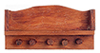 Dollhouse Miniature Kitchen Wall Shelf, Walnut