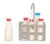 Milk Bottles in Basket