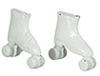 1/2" Scale Roller Skates, White