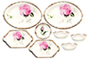 Bowls/Oval Plate, Pink Rose, 8 pc.