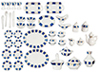 Blue Trim Tea Set, 50 pc.