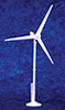 Dollhouse Miniature Home Wind Turbine, White