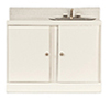 Dollhouse Miniature Kitchen Sink, White