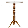 Dollhouse Miniature Brass and Glass End Table