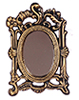 Floral Antique Brass Mirror